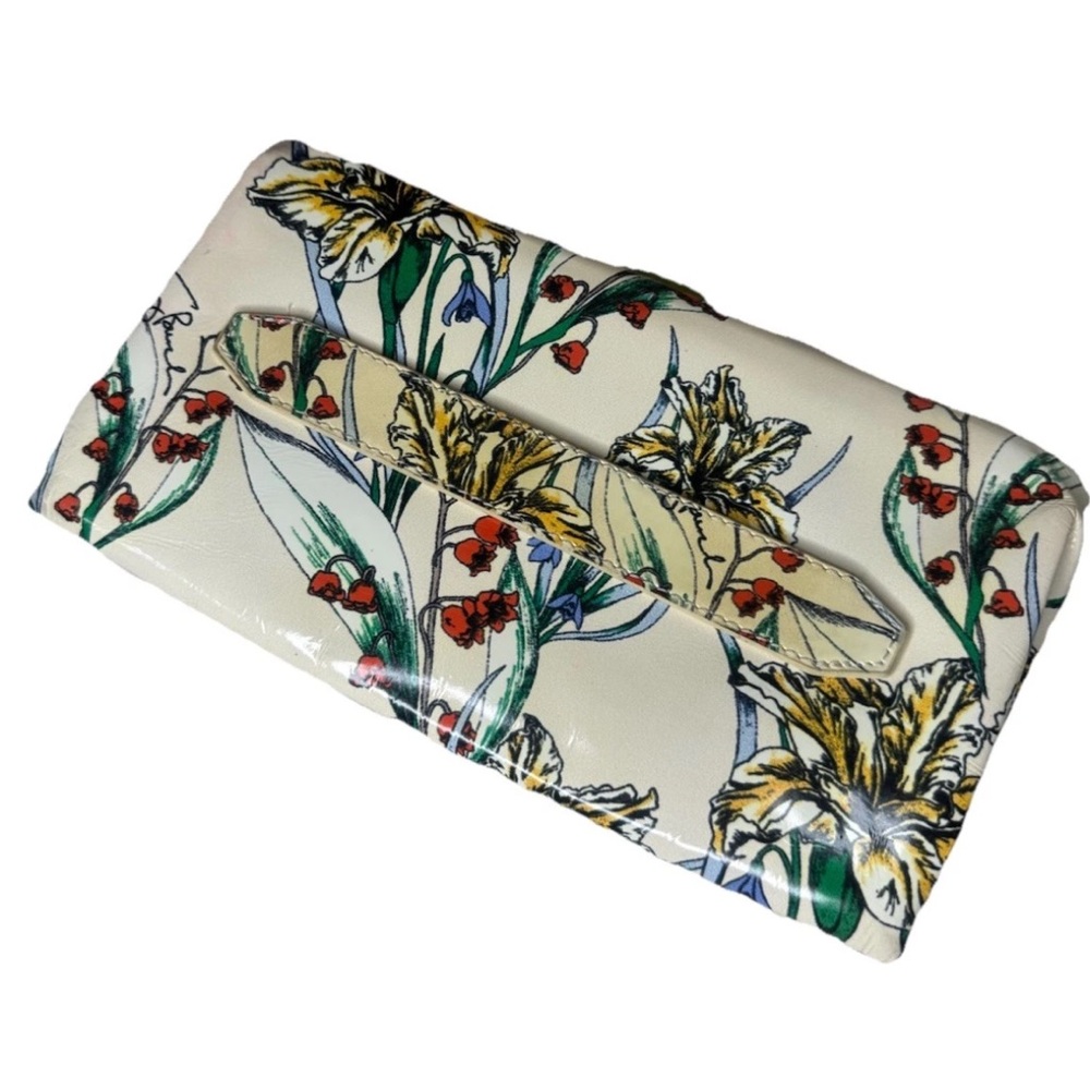 Tory Burch Cream Floral Clutch - Picture 2 of 12